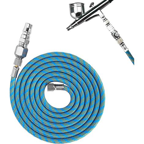 Kit Tuyau Aérographe Tressé Nylon 1/8-1/4 Pouce 6,2 Pieds (1/5)