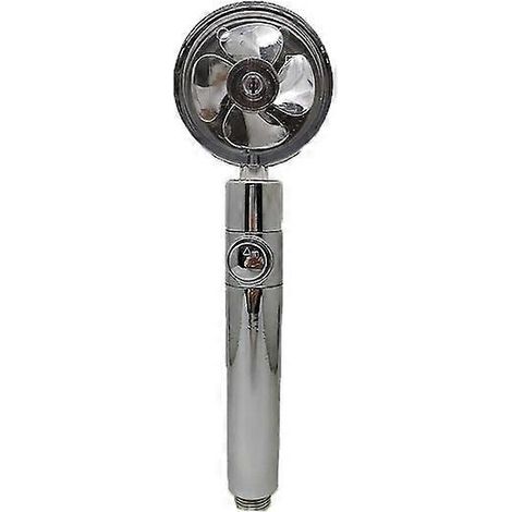 Pommeau de douche amovible haute pression avec bouton d'arrêt (argenté) (1/5)
