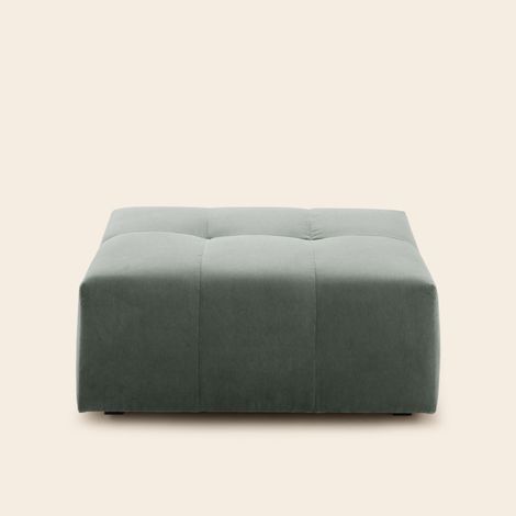Pouf modulable en Effet capitonné en velours Opal UBERTO (1/4)