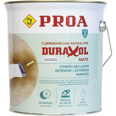 CUBREMANCHAS ANTISALITRE AGUA, Blanco 4lts