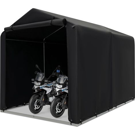 Goplus – Abri vélo moto extérieur 218x160x164 cm – Housse étanche PE 170g – Porte enroulable avec fermeture éclair – Installation sans outil (1/4)