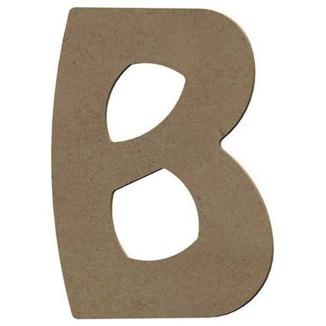 Lettre majuscule B en bois MDF à décorer - 8 cm