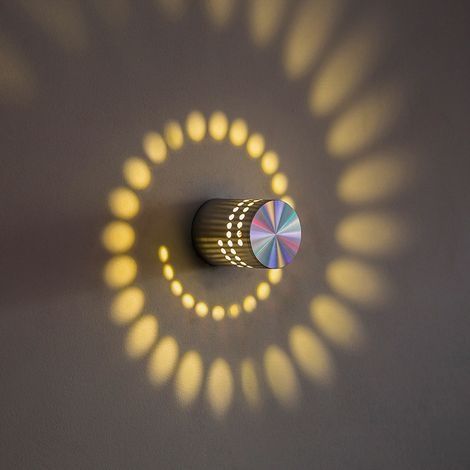 Spiralförmige LED-Wandleuchte mit Fernbedienung, dekorative Innenbeleuchtung, ideal für Partys (1/4)