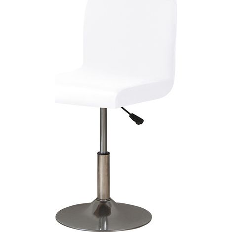 Housse de chaise blanche pour tabouret de bar, housse élastique en spandex, dossier bas, couvre-siège extensible, protection pour chaise de salon ou bureau (1/2)