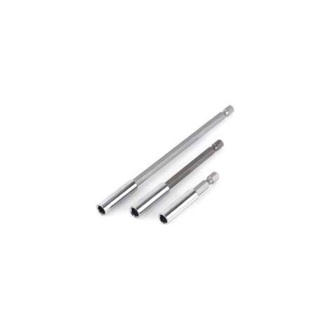 Prolunghe magnetiche per punte da cacciavite, impugnature esagonali, 60 mm, 100 mm, 150 mm, confezione da 3 (1/4 di pollice) - Crezuo