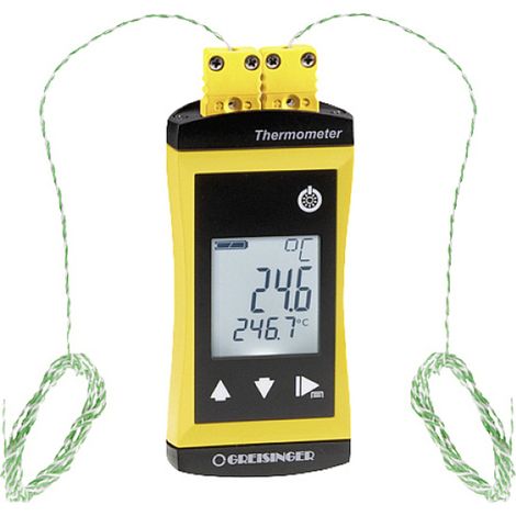 Greisinger G1202-GTF300 2-Kanal Alarmthermometer -65 - +1200 °C Fühler-Typ K sekundenschnell