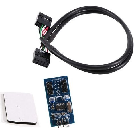 Convient aux rallonges USB mâle 9 broches vers femelle 1/2/4 broches, compatible avec les cartes d'extension de bureau, les hubs USB 9 broches, l'USB 2.0 et les adaptateurs de connecteur 9 broches. 30 (1/5)