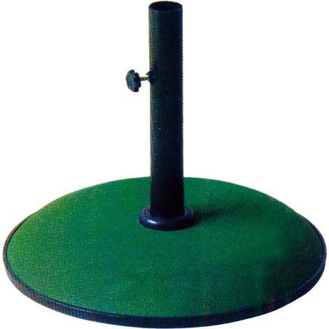 Base ombrellone in cemento colorato tonda 50 cm Kroma - 15 Kg Green