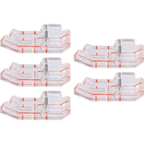 5Pcs Parallel Stitch Presser Foot Plastic Clear Household Sewing Machines Accessories (1/5)