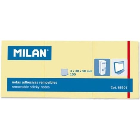 Haftnotizen 3x38x50/100K gelb Mailand