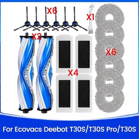 Ersatzteile für ECOVACS DEEBOT T30S/T30S PRO/T30S AI Saugroboter: Hauptseitenbürste und HEPA-Filter (1/5)
