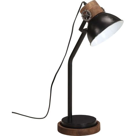 Lampe de bureau 25 W noir 18x18x60 cm E27