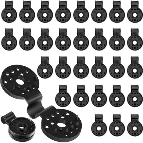 80 clips pour toile de parasol, clips pour filet de parasol, clips de fixation pour toile de parasol, clips spéciaux pour filet de parasol avec trous, adaptés au camping en plein air (1/4)