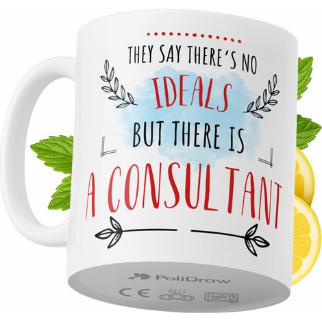 Mug humoristique pour consultant, avec texte amusant et design graphique, idéal pour les anniversaires, les fêtes et les jours fériés. Mug premium pour occasions spéciales, à la maison ou au bureau. B