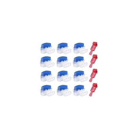 Lot de 12 connecteur de câble étanche 3 trous connecteurs de fils électriques sertis connecteur de tondeuse à gazon rempli de gel pour tondeuses à gazon robotiques Husqvarna H275