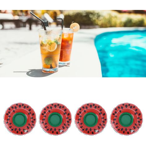 12 Pièces de Supports de Verre Gonflables pour Piscine Forme Pastèque Idéal pour Boissons Flottantes et Jeux d'Eau pour Enfants (1/5)