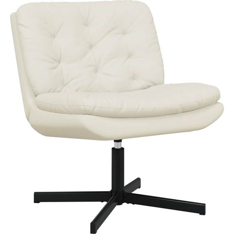 Drehender Entspannungsstuhl Creme 63 x 75 x 76 cm Samt