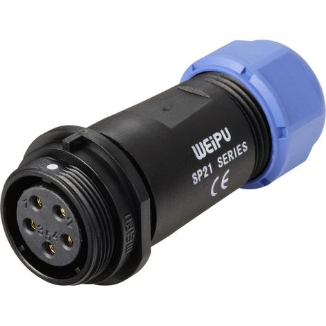Weipu SP2111 Rundstecker IP68 5 Polig 15A 500V (1/4)