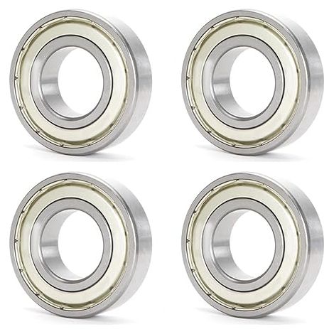Set of 4 608ZZ 8x22x7mm Chrome Steel Ball Bearings with Metal Seals Double Deep Groove Ball Bearings (1/5)