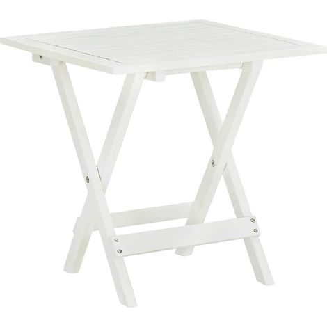 Tavolo da Bistrot Bianco 46x46x47cm in Legno Massello di Acacia vidaXL