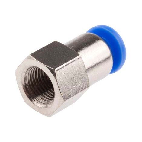 Adaptateur droit fileté hydraulique RS PRO vers Enfichable 6 mm R 1/8 femelle ( Prix pour Sachet de 10 )