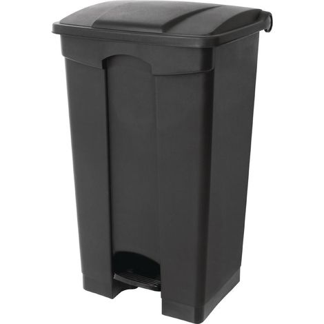 Poubelle de cuisine à pédale 65 litres Noire - Jantex (1/5)