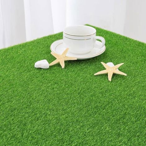 Tapis De Gazon Artificiel - 15 x 15 cm - Pour Micro-Paysage DIY - Décoration Intérieure Extérieure - 5 Pièces (1/5)