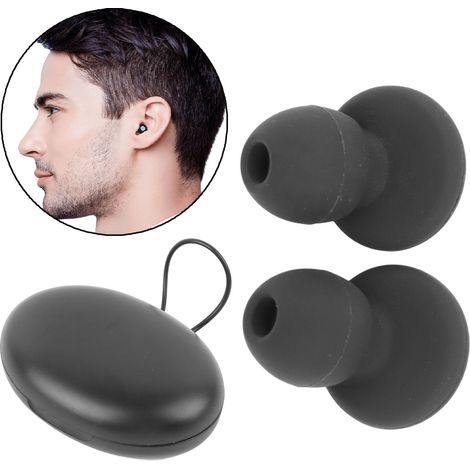 Bouchons d'oreille en silicone antibruit + étui pour écouteurs (1/5)