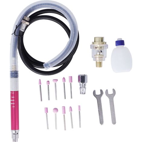 Kit micro smerigliatrice ad aria da 17 pezzi, mini strumento di lucidatura a matita leggera per la pulizia dei gioielli