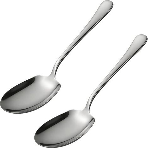 Cuillère 1 pièce Acier inoxydable antirouille Manche ergonomique Usage professionnel et domestique Compatible lave-vaisselle (1/5)