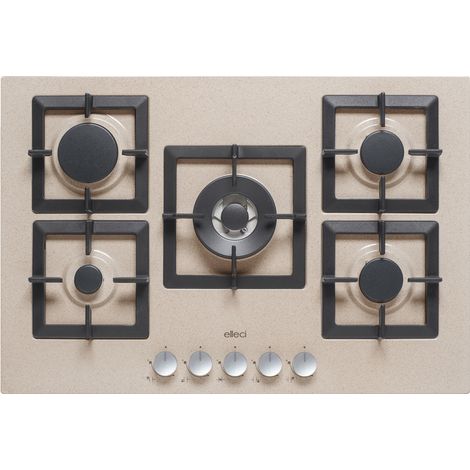 Piani cottura da incasso elleci Plano 75 TCC 5 fuochi Granitek 51 Avena PGSP75151CS (1/10)