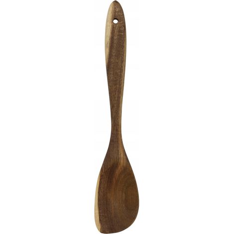 CUCHARA DE COCINA ESP脕TULA 32 CM MADERA ACACIA