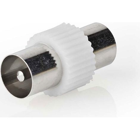 Nedis Adaptador coaxial IEC Macho - Blanco Compacto
