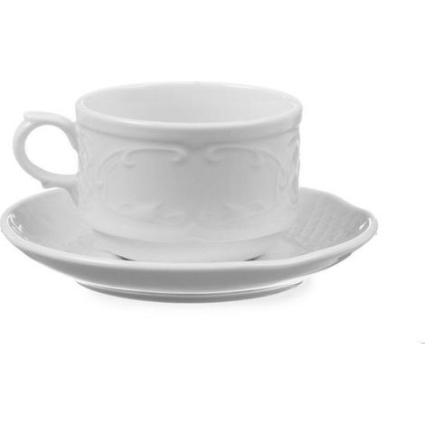Soucoupe - Ø 138 mm - Porcelaine Blanche - Pour Tasse À Café Et Cappuccino - Lot De 12 (1/3)