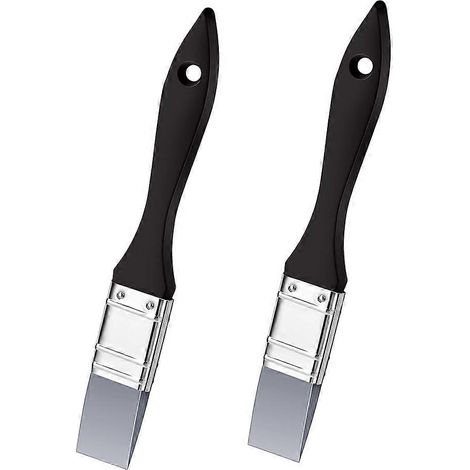 Set mit 2 Silikonpinseln, Farbmodellierwerkzeug, flacher und flexibler Acrylpinsel, Künstlerbedarf, Pinsel (1 Zoll breit) (1/5)