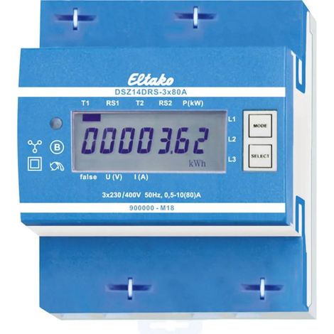 [NEUWERTIG] B-Ware Eltako Drehstromzähler Stromzähler Rs485 Bus Funk Mid Geeicht Blau 80 A Digital