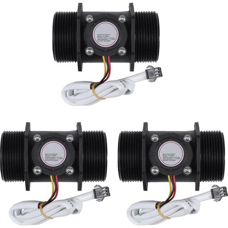 3X Capteur de DéBit D'Eau de DéBitmèTre de Turbine de DéBitmèTre de Turbine de Dn40 de 1,5 Pouces, ContrôLe de DéBit 5-150L / Min (1/5)