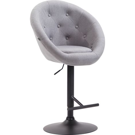 Barhocker London V2 Stoff grau schwarz (1/5)