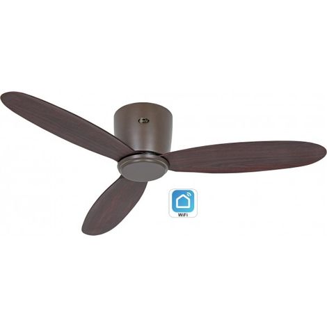 Ventilateur de plafond CasaFan 313282W ECO PLANO II 132cm Noyer Wi-Fi
