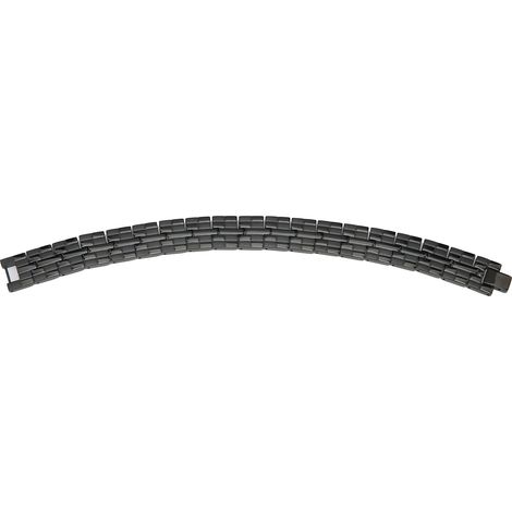 Bracelet magnétique pour homme en acier inoxydable à double rangée d'aimants, soulageant la douleur (1/5)