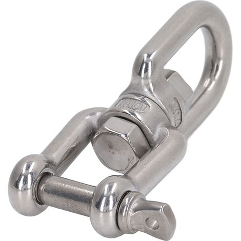 Manille à double mâchoire professionnelle robuste en acier inoxydable 304, dispositif de serrage pour corde d'escalade et balançoire, 10 mm / 0,39 po (1/5)