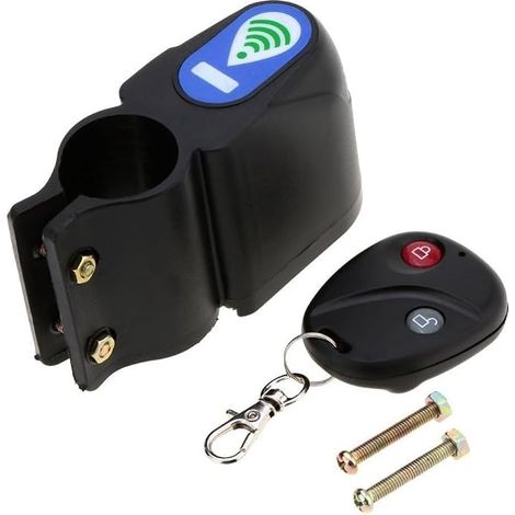 Alarma antirrobo inalámbrica para bicicletas, control remoto inalámbrico, sirena de seguridad de 110 dB con sensor de vibración para bicicletas, sistema de alarma metálico de fácil instalación para la (1/5)