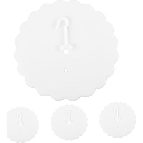 Lot de 4 crochets adhésifs en plastique pour rideaux lit, ciel (1/5)