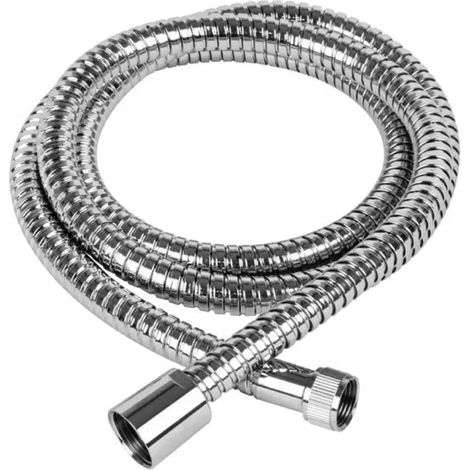 LACCIO DOCCIA FLESSIBILE IN ACCIAIO INOX CON DOPPIO ATTACCO RIDOTTO M3/8  F1/2 CM 150 Idroweb