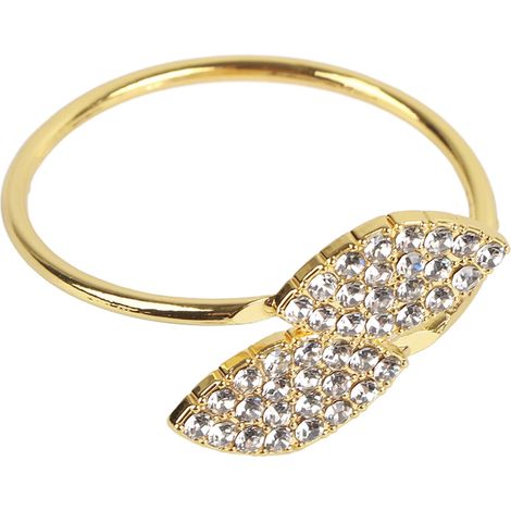 Serviette Anneaux Ensemble de 12 Pcs Serviette de Rondelle Strass Anneaux Boucles Serviette à Main pour Fête de Mariage Banquet Dîner Décoration. (1/5)
