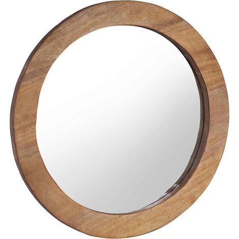 Maison Exclusive - Specchio da Parete 60 cm in Legno di Teak Rotondo (1/5)