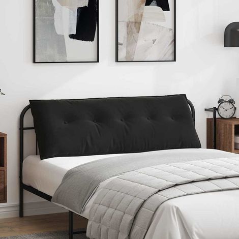 Rückenkissen Schwarz 140 x 50 cm Cordstoff