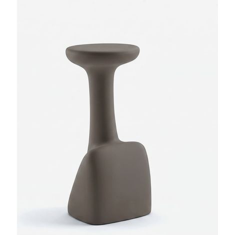 Moderner 75cm Design-Hocker aus Polyethylen für Innen und Außen Armillaria S1 - Grau