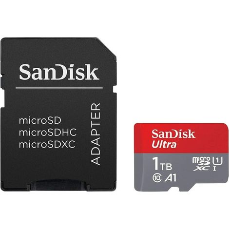 Carte mémoire Micro SD 1To Sandisk A1 SDSQUAC-1T00-GN6MA pour console et smartphone, stockage haute vitesse, idéale jeux vidéo, compatible Switch, classique UHS-I, capacité 1000 Go. (1/3)