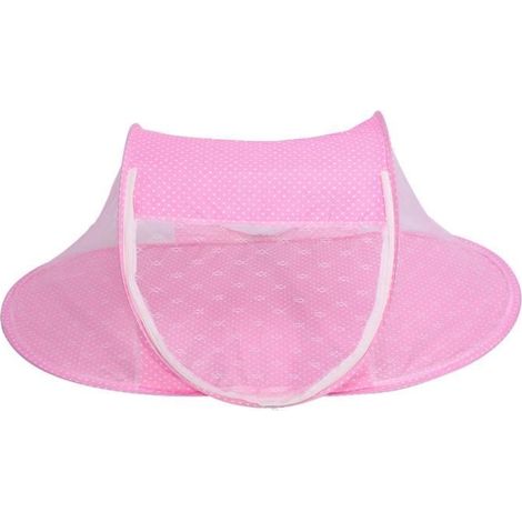 Moustiquaire pliable pour lit de bébé et d'enfant Rose - Respirant et facile à transporter